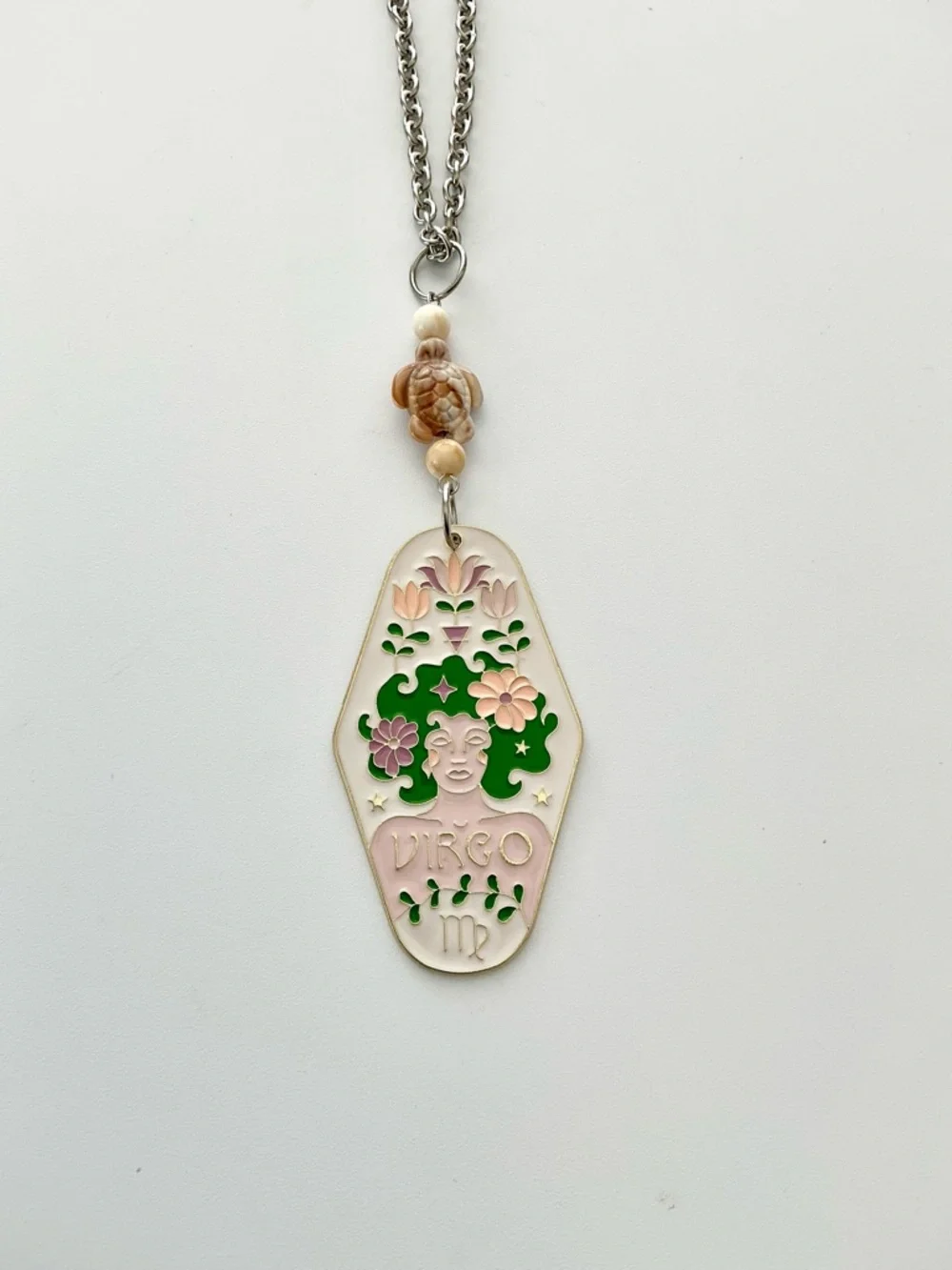 🆕 Virgo Zodiac/ Earth Sign Pendant Necklace-Stainless Steel